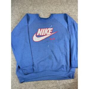 VTG 80s Air Sweatshirt Men 2XL Blue Swoosh Pullover Sportswear